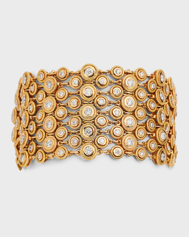 18K Rose Gold Oro Gold Bracelet with Diamonds